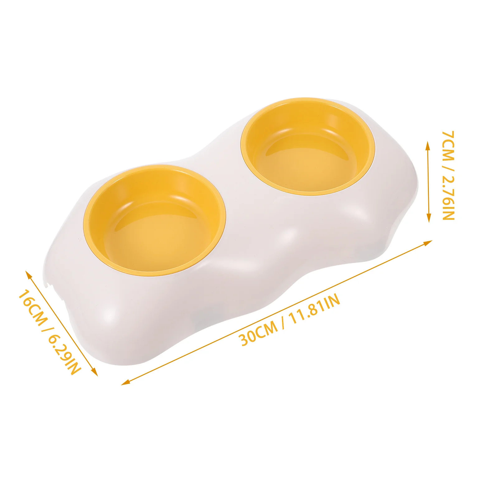 

Pet Double Bowl Egg Yolk Shaped Feeder for Cats Dogs Rabbits Bite Resistant Non Slip Feeding Water Food Bowl Pet Double Feeder