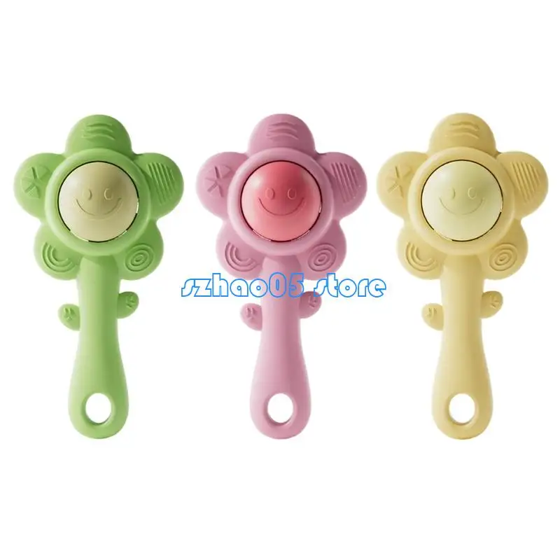 85LE لعبة عضاضة للأطفال على شكل عباد الشمس لتطوير المهارات الحركية الدقيقة للأطفال الصغار لعبة تنموية حسية سمعية