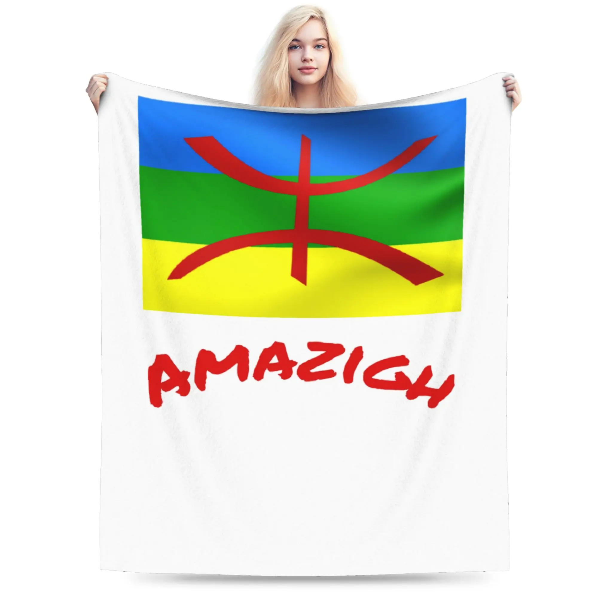 Custom Berber Amazigh Blanket 3D Printed Soft Flannel Fleece Warm  Throw Blankets for Office Bed Couch Bedspreads