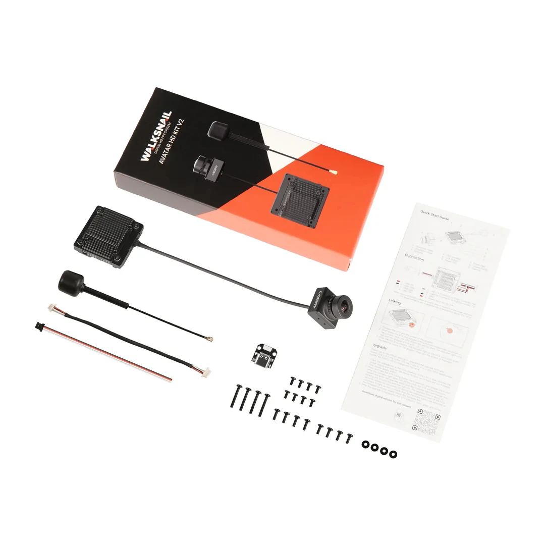 

Caddx Walksnail Avatar HD Kit V2 1080P HD 160 ° FOV Camera 8G / 32G (с гиропотоком) Встроенное хранилище VTX для FPV Drone