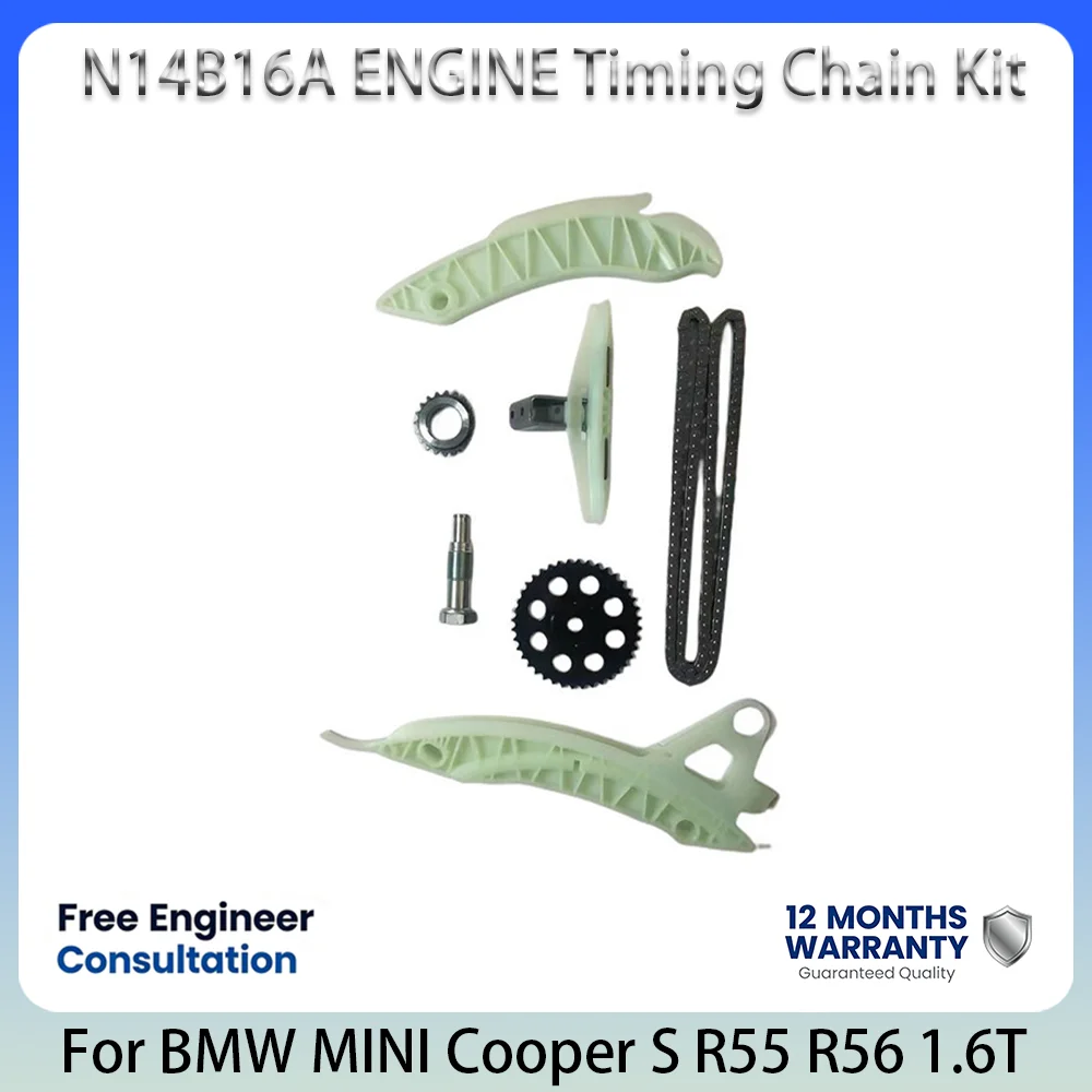 N14B16A Engine Timing Chain Kit For BMW 1 Series E81 E82 E87 MINI Cooper S R55 R56 R57 R58 R59 1.6L 1.6 L T L4 GAS Turbo 06-13