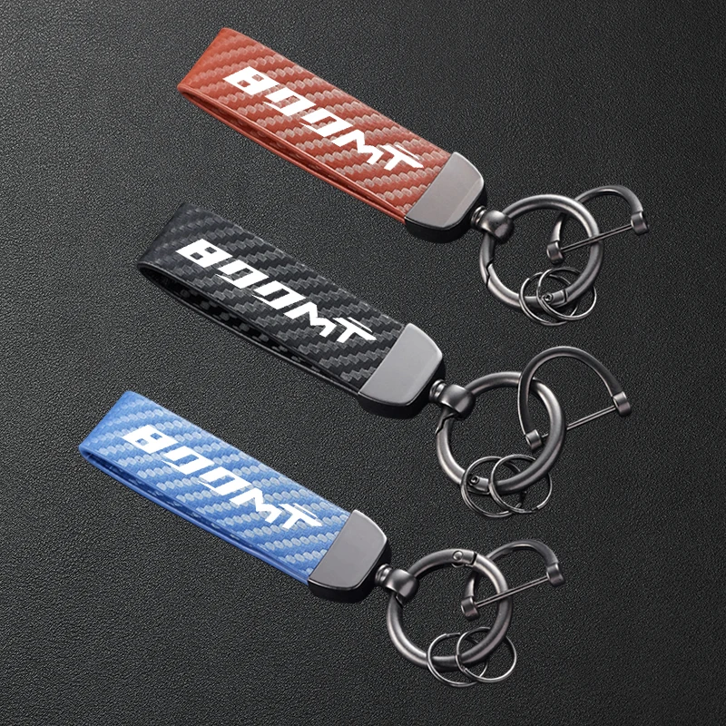 For CFMOTO CF MOTO 800MT MT800 MT 800 MT Accessories High-Grade Carbon Fiber Patterned Motorcycle Keychain Metal Keyring