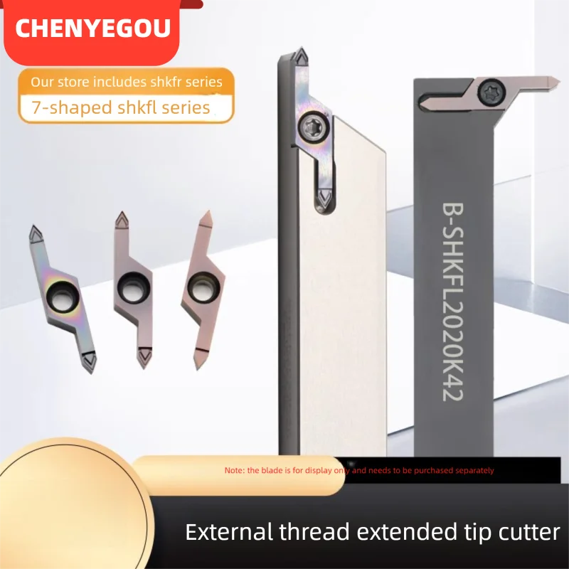 

SHKFR External Thread SHKFR1212K42 SHKFR1616K42 SHKFR2020K42 SHKFR2525M42 Pointed Turning Toolholder HKFF Small Lathe CNC