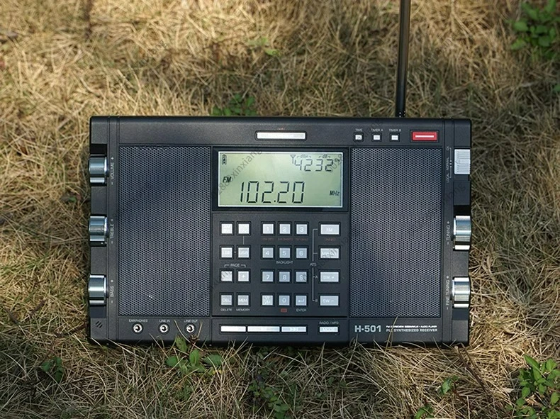 H-501 Dual Speaker Shortwave Full Band Radio Bluetooth Card Lithium Battery Charging