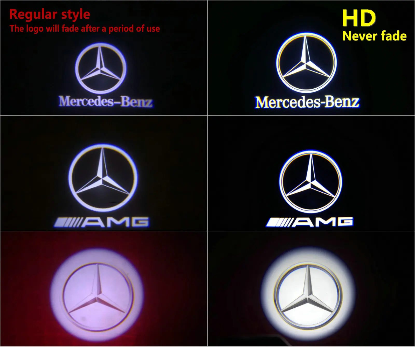 HD светодиодный автомобильный дверной проектор для Mercedes Benz E GLC C A GLB E GLA GLE GLB Class W213 X253 X247 X166 X156 W166 W177 W205 W212
