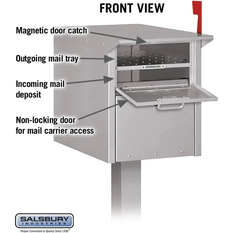 

4350SLV Mail Chest, Silver