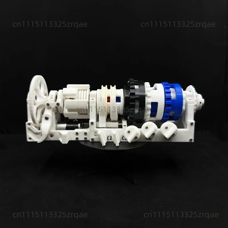 Car 6AT Transmission Planetary Gear Set Model, 6 Forward and Reverse Gears with Multi-disc Clutch, 3D Printed Model