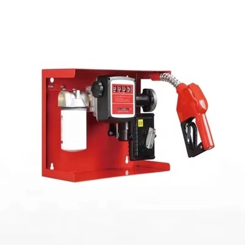 Mobile gas station distribution and delivery pump kit with flow meter filter
