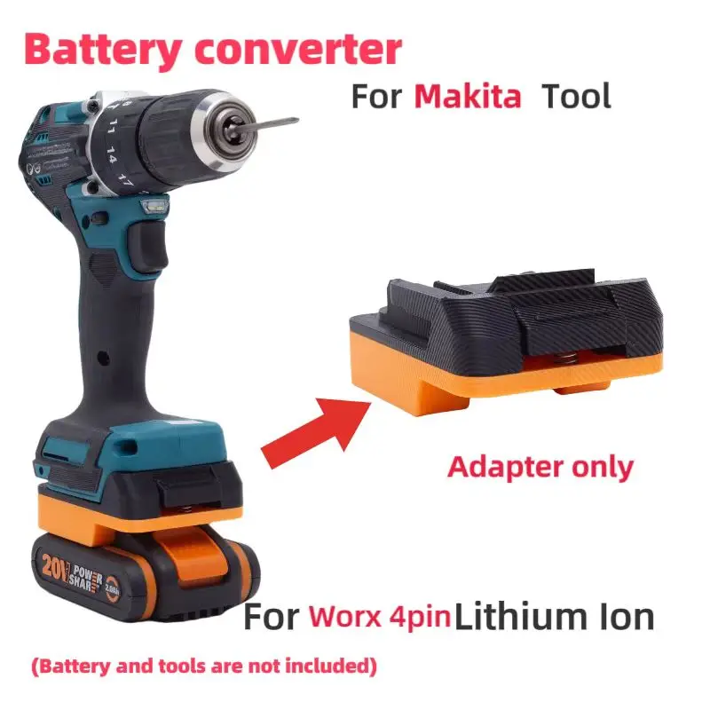 

For Worx Makita Adapter For Worx 20V 4PIN Li-ion Battery Convert To For Makita 18V BL Power Tool Converter(Only Adapter)