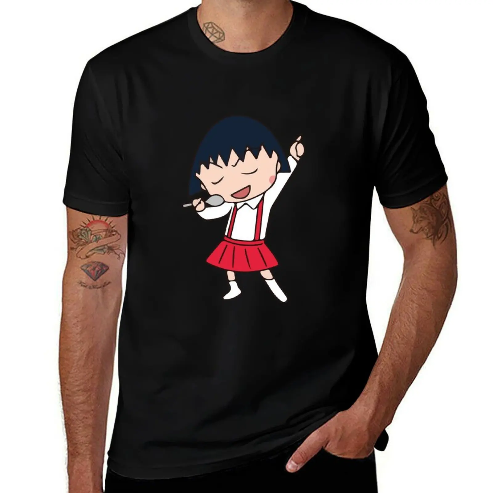 

Maruko chan sing with a spoon T-Shirt custom t-shirts new edition vintage tshirts personalised cotton t shirt men