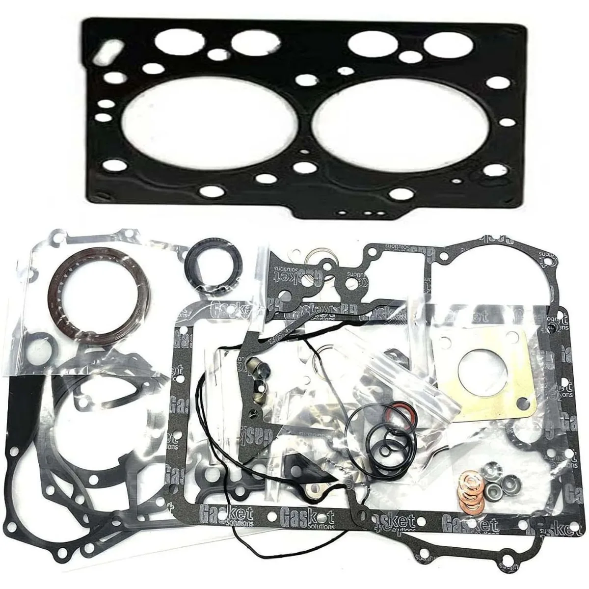 3TNA72 Overhaul Full Gasket Kit YM719632-92611 YM71963292611 With Cylinder Head Gasket Compatible with Yanmar 3TNA72 Cylinder