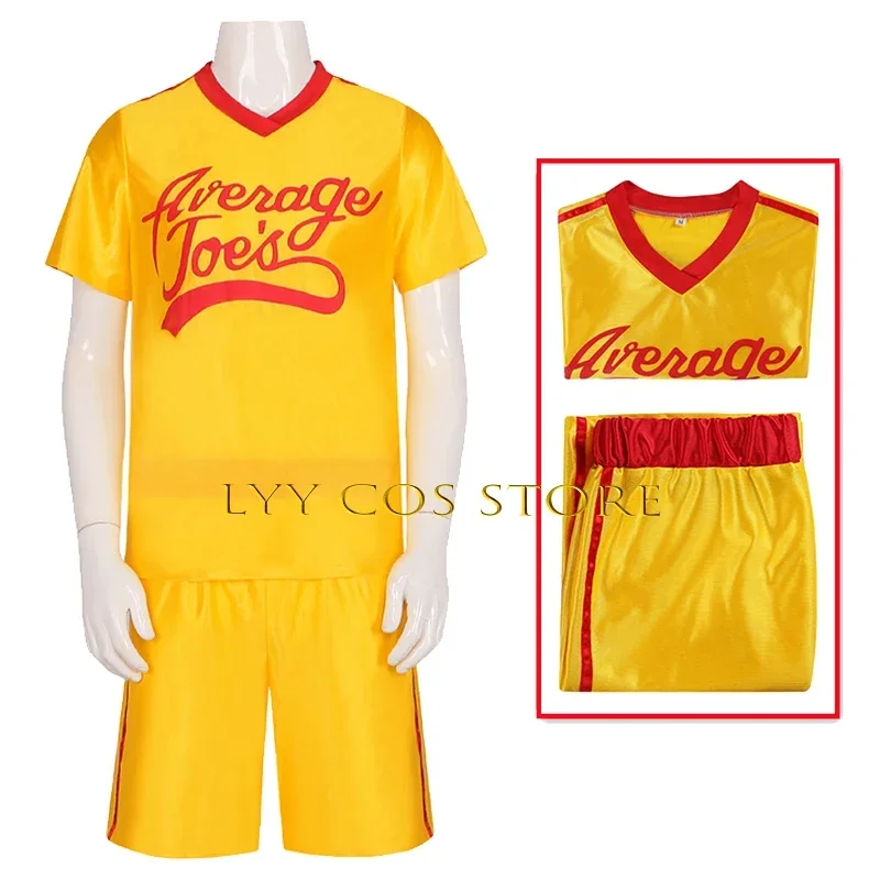 Anime Crazy Dodgeball Cosplay Yellow Jersey Adult  Average Joe's Uniform Costume Dodgeball Sweat Suit Competition Outfit Women