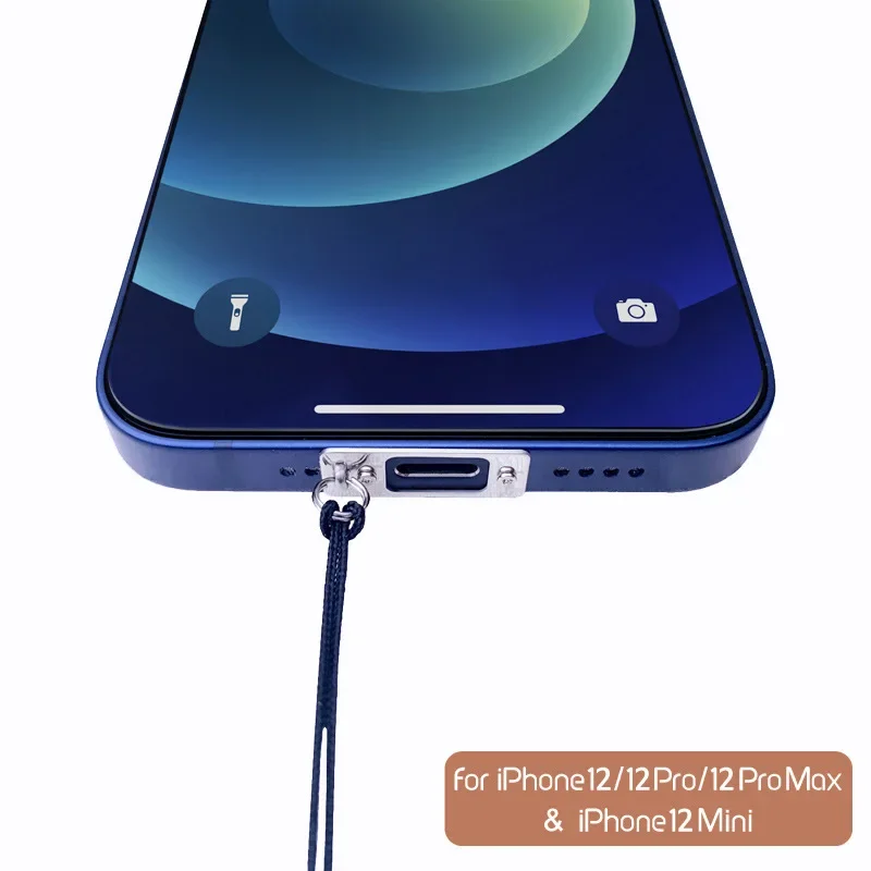 Mobile Phone Lanyard Hanging Decoration with Hole Holder Hanging Buckle Metal Tool Cover for Iphone 6 6s 6P 6sP 7 7P 11 X XS XR