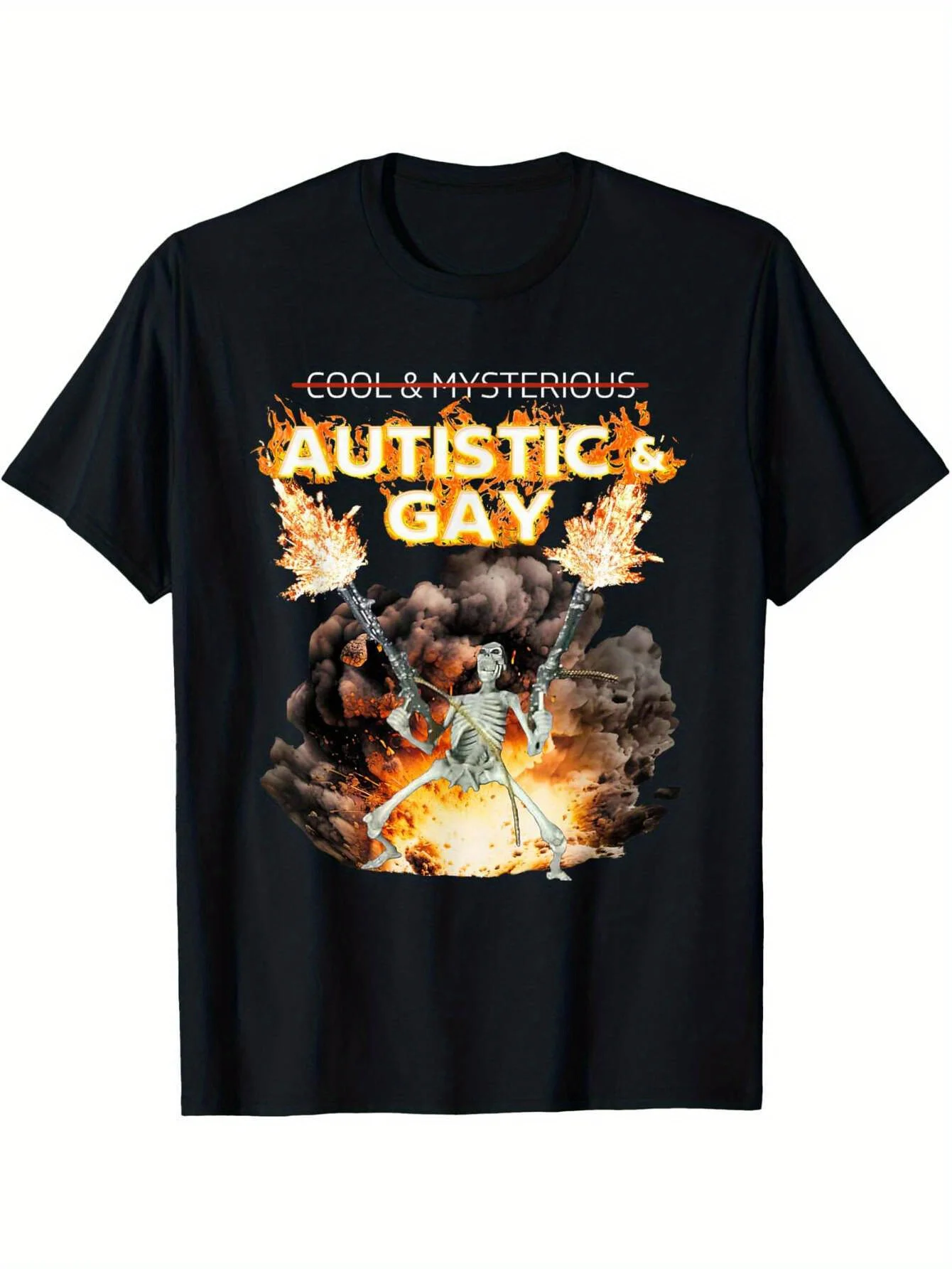 

Футболка с рисунком скелета для геев, футболка с круглым вырезом из 100% хлопка, повседневный спортивный стиль, с коротким рукавом,