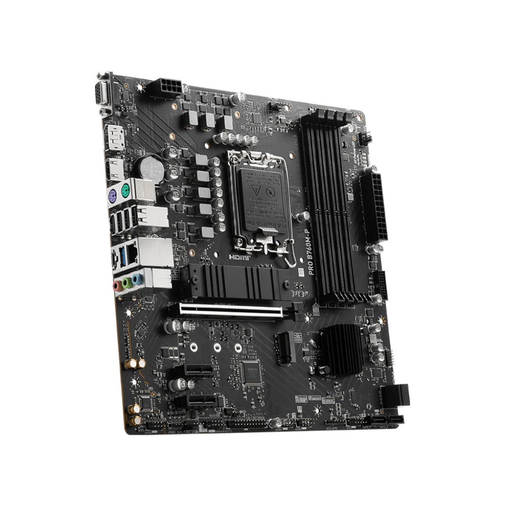 MSI PRO B760M-P اللوحة LGA 1700 دعم i9-14900KS i7-14700KF i5-12400F وحدة المعالجة المركزية 4xDDR5 6800MHz 128GB M.2 PCle 4.0 mATX HDMI VGA