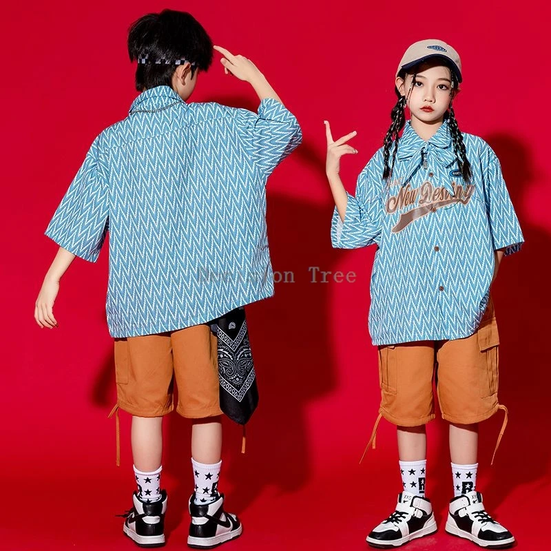 2024 chinese children's day cool performance street dance uniform fashionable hip-hop jazz dance garment trendy handsome clothes