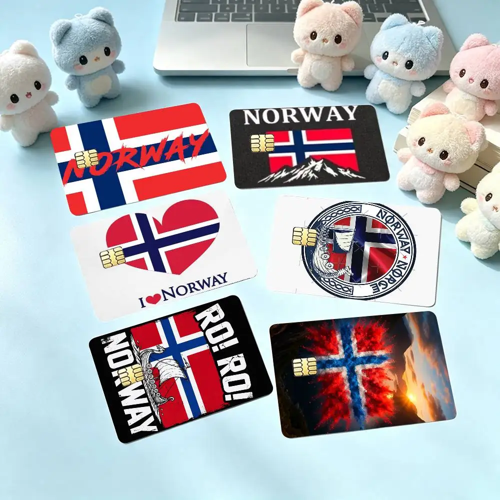The Flag of Norway-Y Credit Card HD Stickers Game Card Decal Small Chip Waterproof Sticker Gift