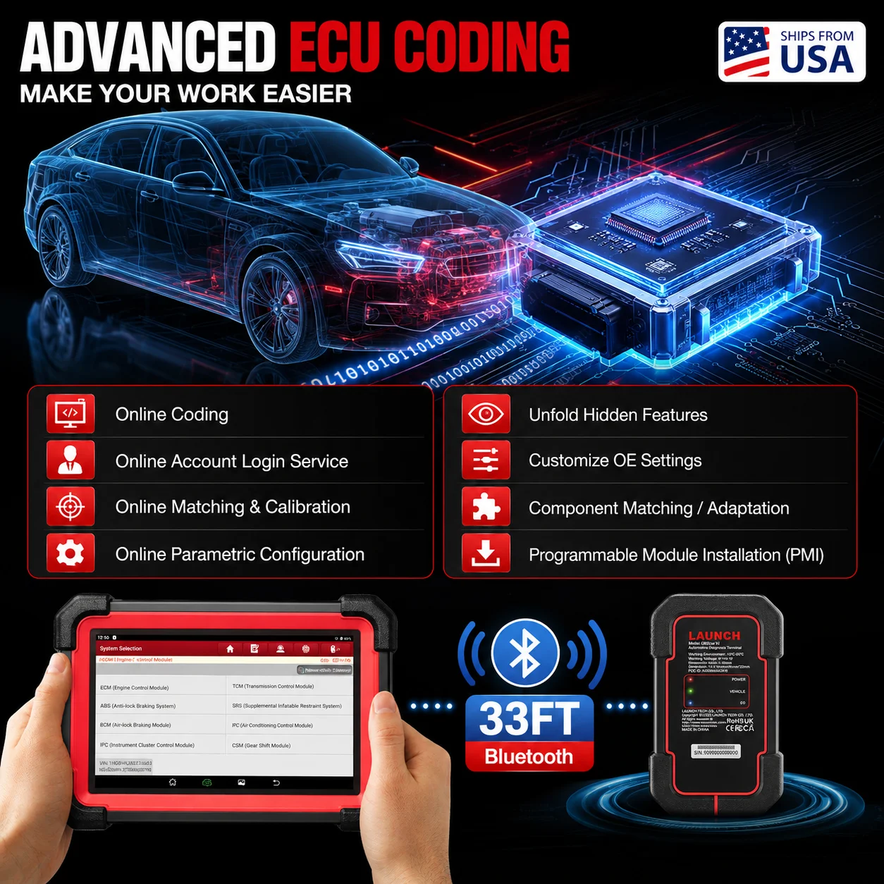 LAUNCH X431 CRP919E BT Car Dia - огляд і ціна Obd2 Scanner Bidirectional Launch X431