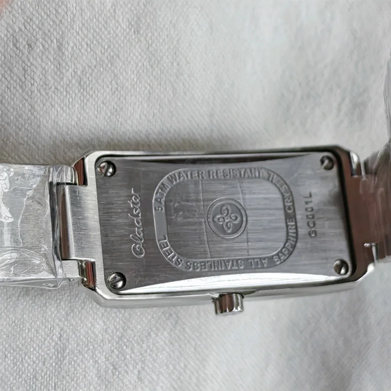 36*18MM Square Women's Watch Swiss Quartz Skeleton Ring Watch 5ATM Waterproof Stainless Steel Watch Double Bridge Sapphire Glass