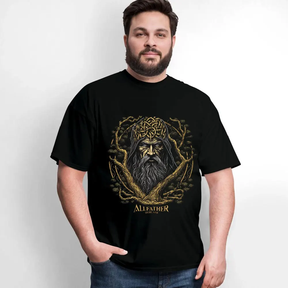 

Odin Allfather Sigrunnr Scandinavian History Nordic Gift T-Shirt Viking Runes Norse Myths Graphic clothes All size tops S-6XL