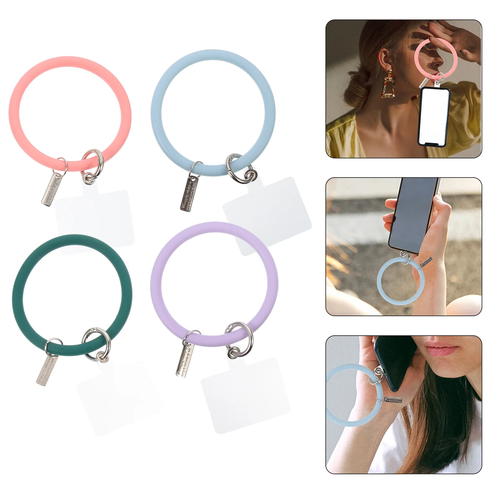 

Key Chains Silicone Ring -lost Lanyards Metal Accessory Holder