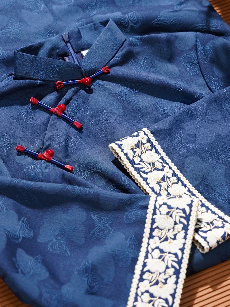 blue-improved-sle-spring-new-arrival-and-and-ele-large-sve-retro-design-daily-wear-floral-patterned