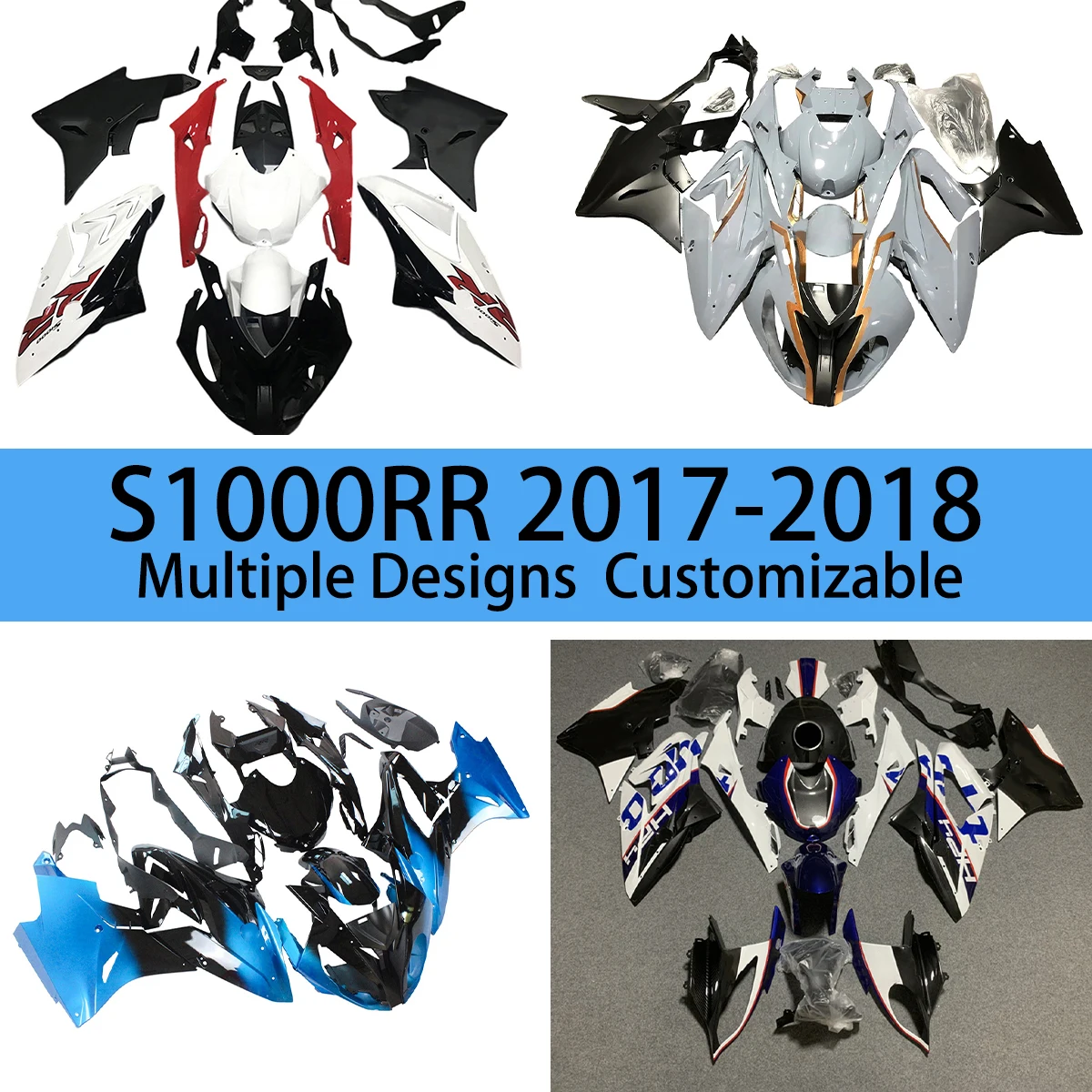 Motorcycle Full Body Parts Fairing Kit S1000RR 2017 2018 ABS Plastic Aftermarket Fairings for BMW S 1000RR 17 18