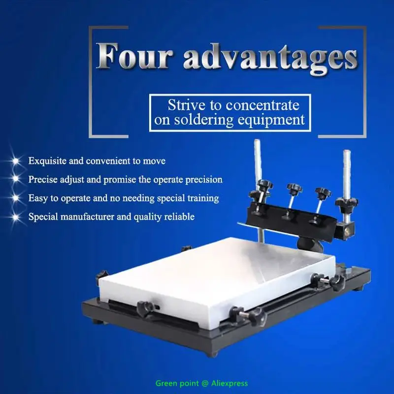 Imagem -05 - Puhui-high Precision Solder Paste Printer Ajustar Direção Pcb Tamanho Médio Máquina Manual Stencil Ferramentas de Impressão de Seda 440x320 mm