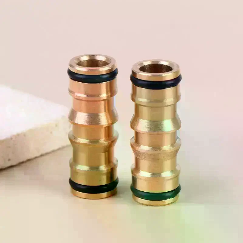 1/2/3Pcs 2 Way Garden Brass Hose Connector Joiner Coupler Watering Water Pipe Tap Male Water Pipe Repair Extension Joints