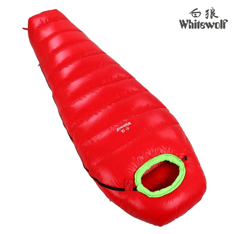 

White Goose Down filling 2500g/2800g/3000g Waterproof Winter Camping Sleeping Bag Sac De Couchage Schlafsäcke Spiwory Lazy Bag