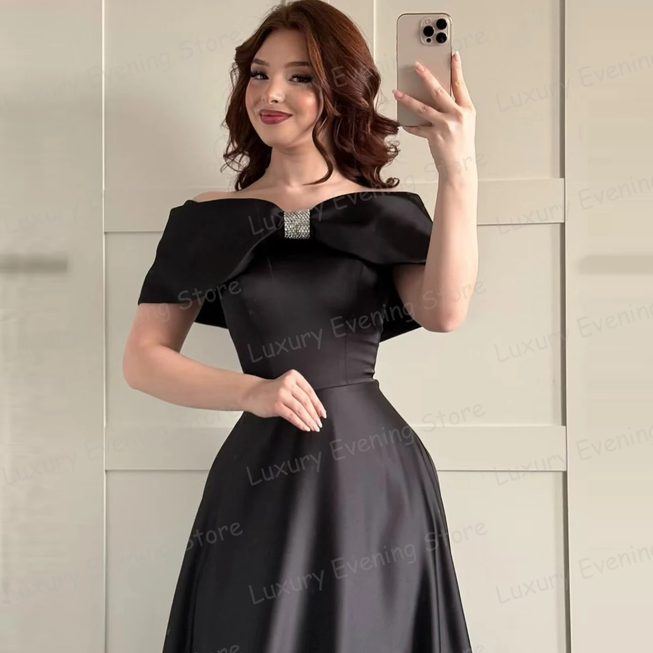 Robes De soirée simples une ligne Sexy épaules nues robes De bal formelles sans manches personnalisé mode fête robes De Fiesta Gala