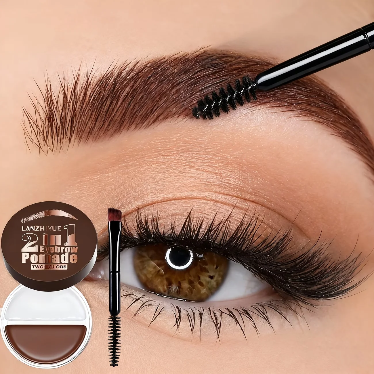 Matte Brown Black Wild Eyebrow Cream 3D Natural Tint Eyebrow Enhancers Gel Wax Waterproof Lasting Eye Makeup Cosmetic Tools