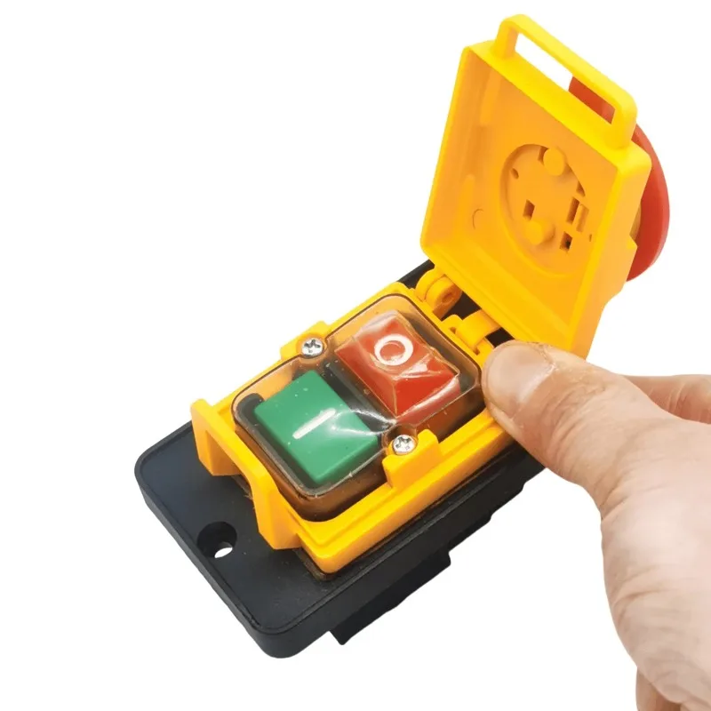KJD12 250V 4-Pin Start Stop No Volt Release Push Button Switch NVR Common to Woodshop and Metalwork Machines