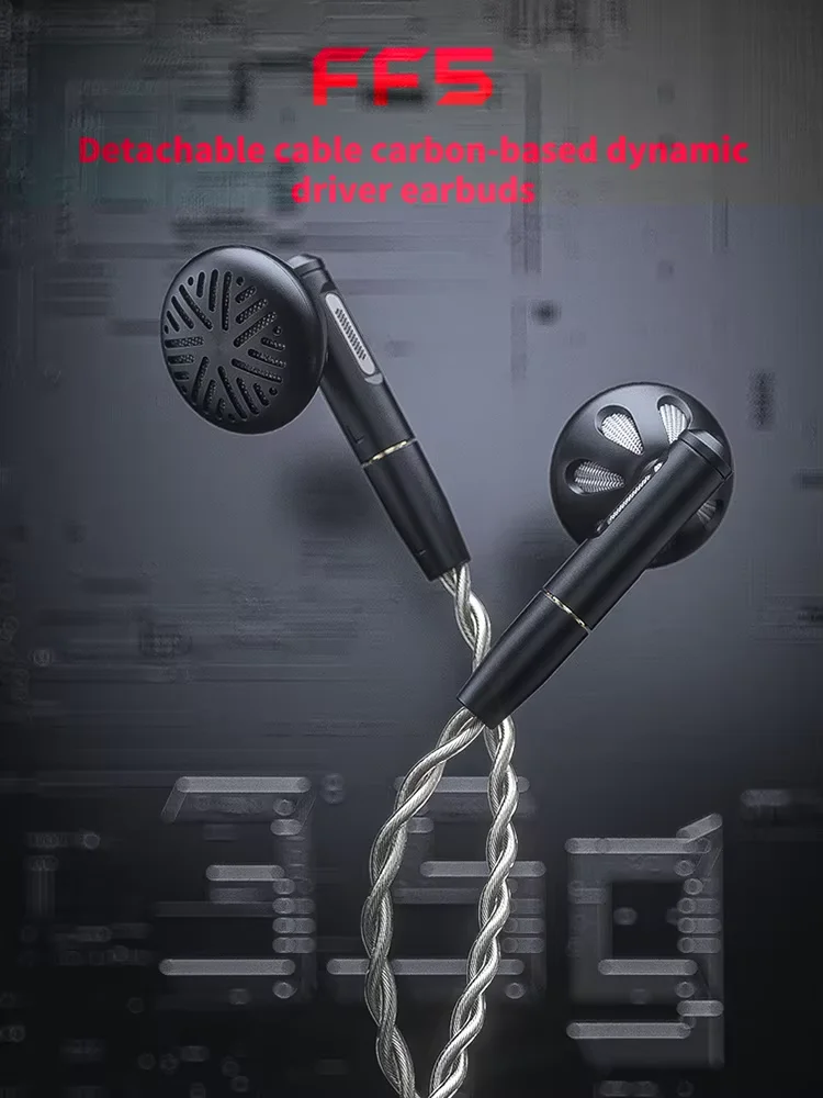 Fiio ff5 1dd 14.2mm fones de ouvido com driver dinâmico à base de