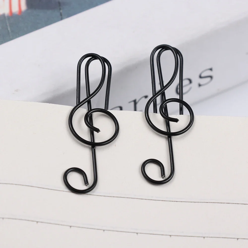 20/40PCS Bookmark Holder Paper Decorative Clip Creative Music Note Shaped File Clamp Paperclips Home Office Stationary