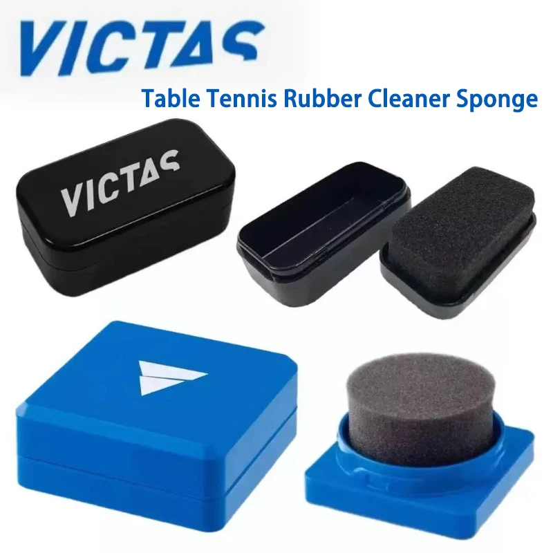 

VICTAS Table Tennis Rubber Cleaner Sponge with Convenient Case Durable Use Table Tennis Cleaning Brush Sponge Eraser Viper