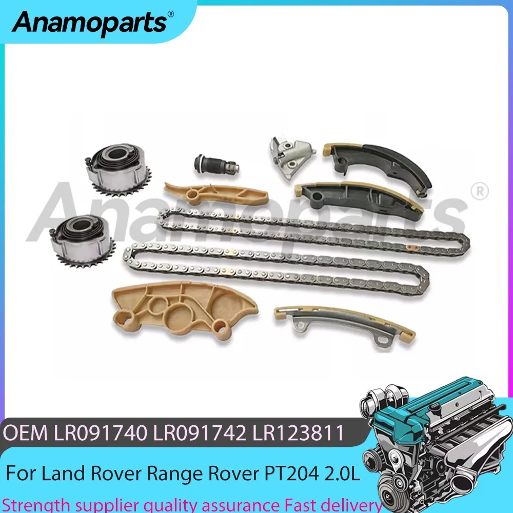 

Engine Timing Chain Kit VVT Gear Set for 2.0L Gas Land Rover Range Discovery Jaguar XE XF PT204 AJ200 LR123811 18-23 Fit