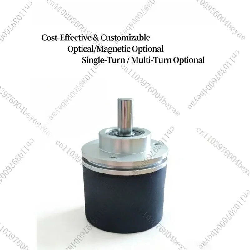 60mm Multi-turn Absolute Rotary Encoder, Optical 12-Bit IP65/IP67 Industrial Position Sensor 10-32V DC Flange