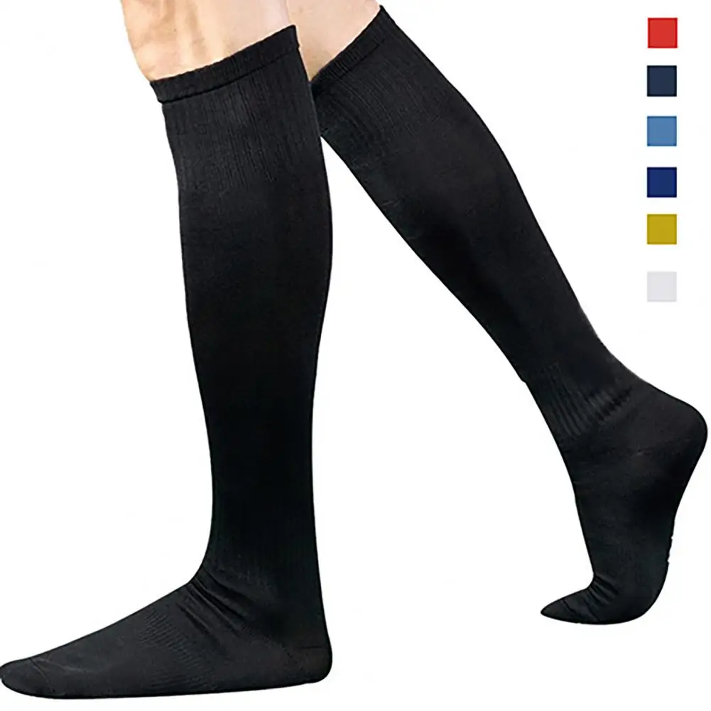 Long Tube Pressure Socks Stretchy Compression Outdoor Sports Socks Men Over Knee Sports Socks Non-slip Athletic High Stocking