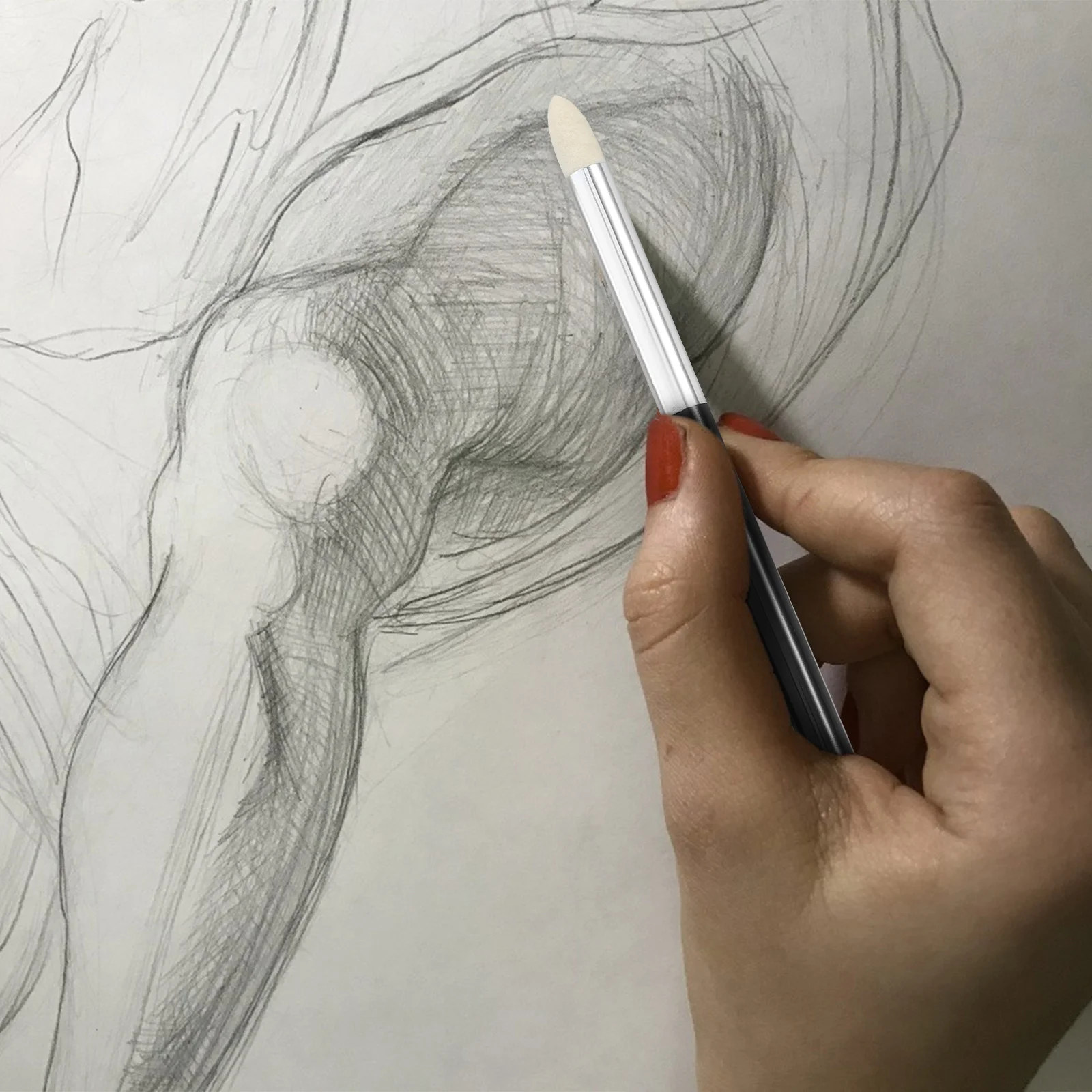 

2Pcs Sketch Wiper Art Blender Set Soft Flexible Drawing Clean Tools for Artists Sketching Blending Stumps Paper Blenders Sketch