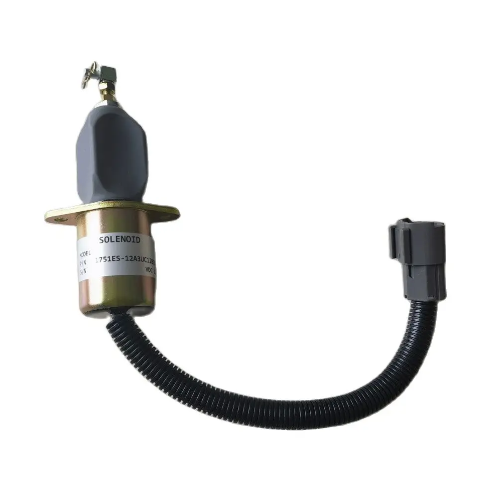 1751ES-12A3UC12B1S Fuel Shut Off Solenoid For Hyundai Excavator R60-5 R210-5 R335-7 For Yanmar Engine 12V