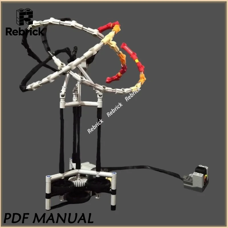 Rotatable Three Dimension Intersecting Rings Sculpture Building Blocks Modern Geometric Kinetic Ornament Leisure Collectible