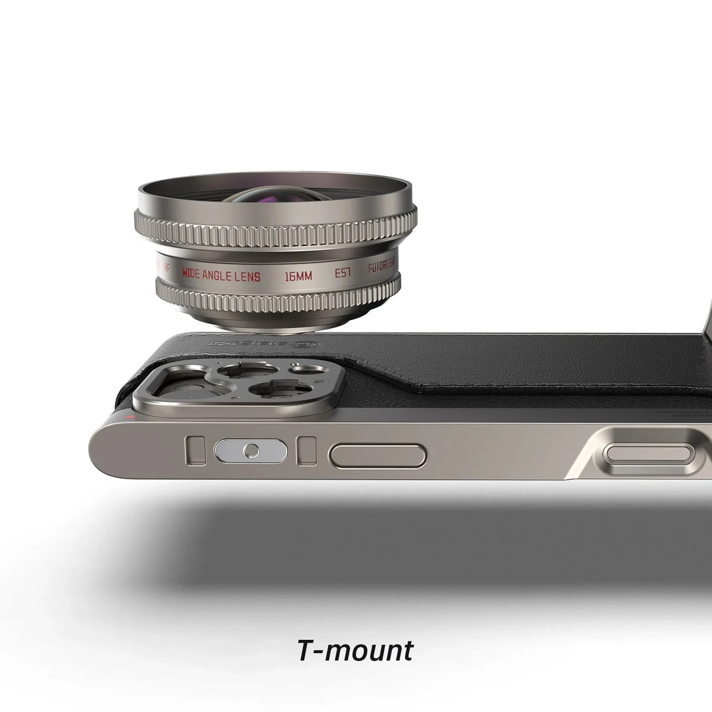 عدسة كاميرا Fotorgear Retro T-Mount، زاوية واسعة جدًا 16 مم، عين السمكة 8 مم، عدسة ماكرو 45 مم/74 مم، 1.55 × غير متبلورة، عدسة صورة 60 مم