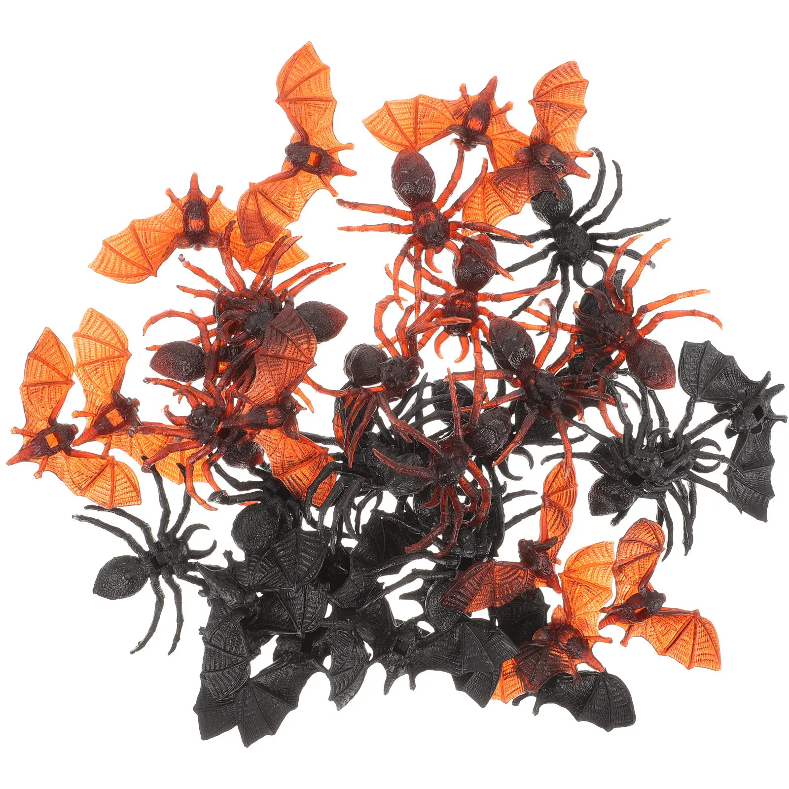 

40 Pcs Indoor Crawler Brown Halloween Bats Toy Spider Toys Decoration Figurine Scary