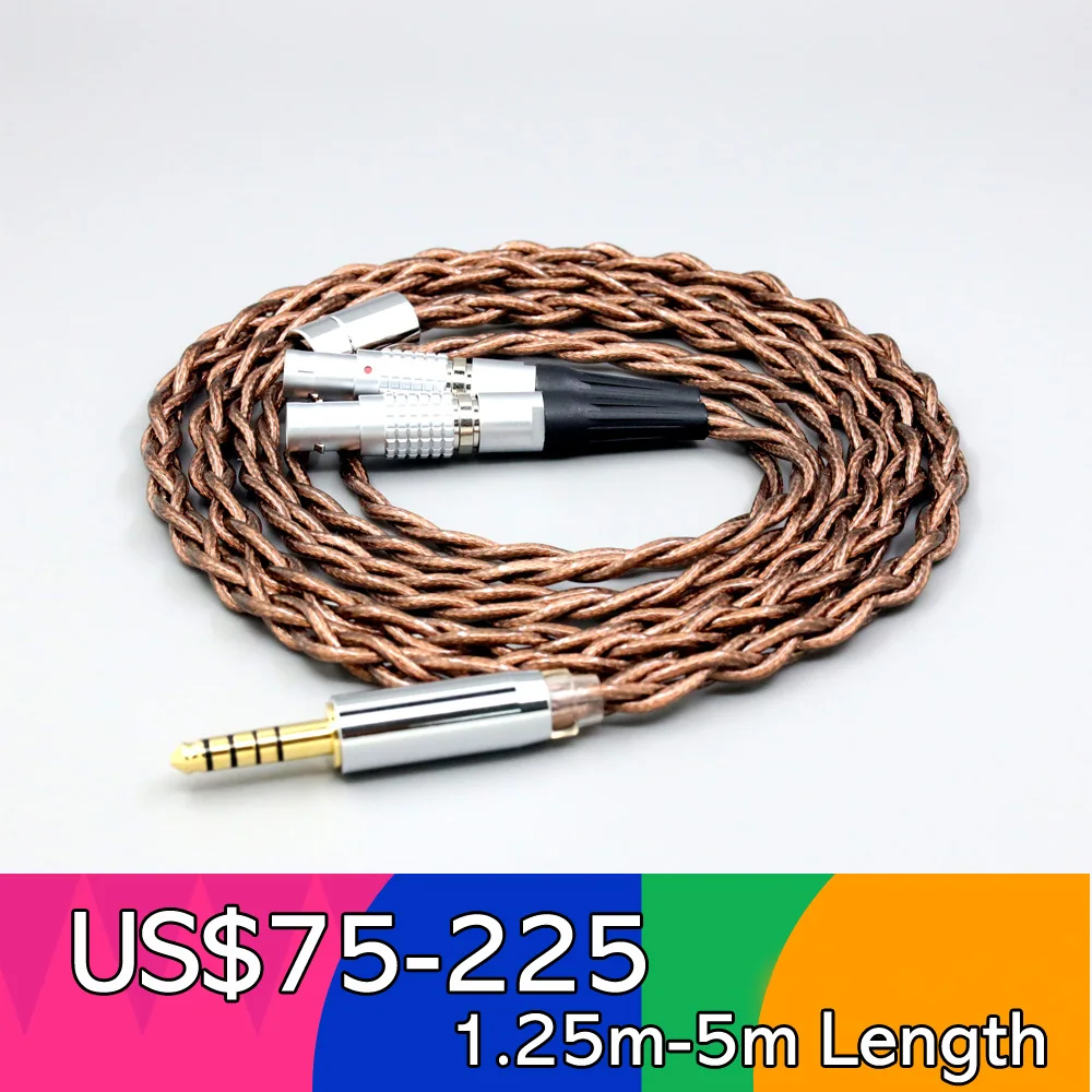 

99% 24k Gold 7n Pure Silver Graphene Shield Earphone Cable For Focal Utopia Fidelity Circumaural Headphone LN008542