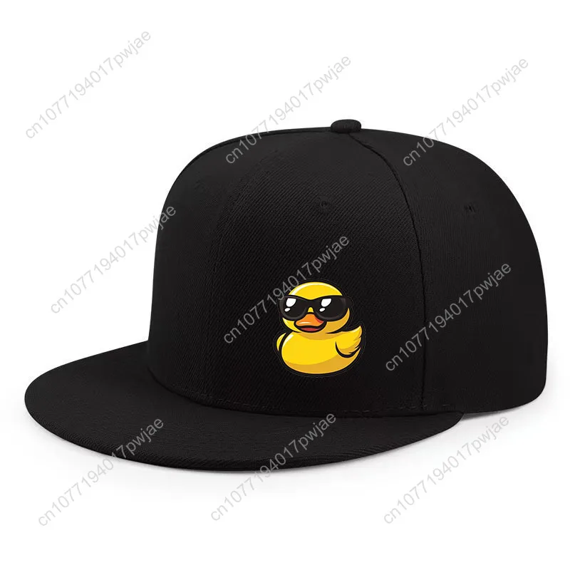 [Стильная бейсболка] Легкая регулируемая плоская бейсболка 2D |   Стильный принт утки, дышащий, простой, с плоским краем, подходит