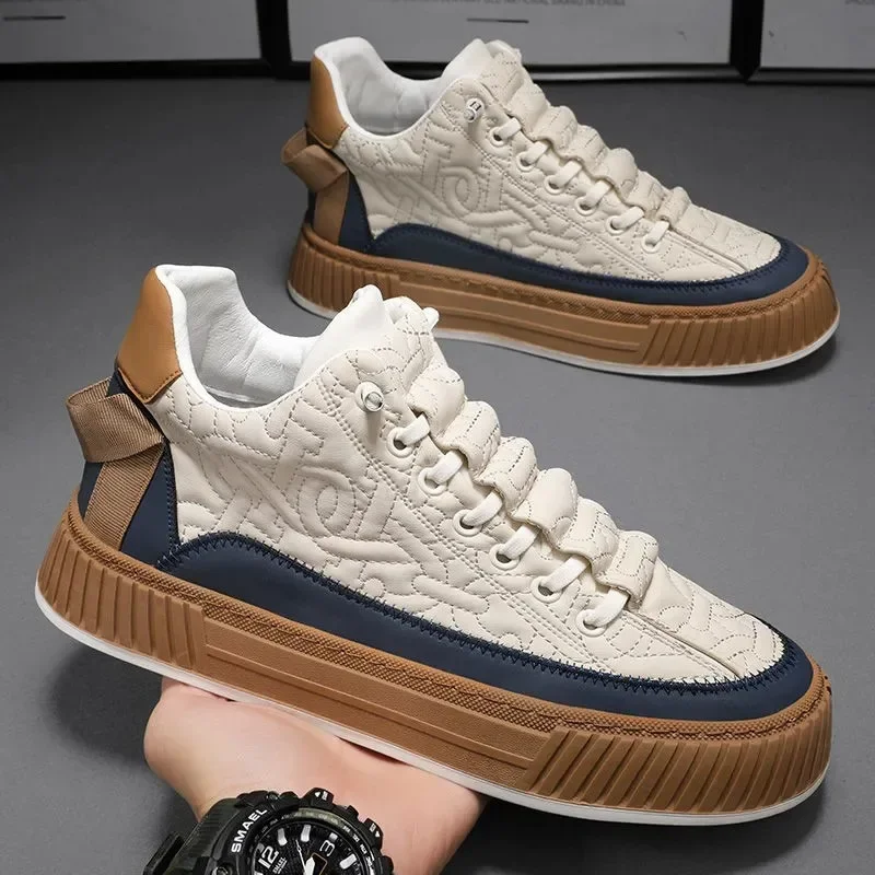 Heren Sneakers Mode Trend Luxe Merk Casual Platte Schoenen Vulkaniseren Schoenen Man Buitenshuis Antislip Slijtvaste Wandelschoenen 2023