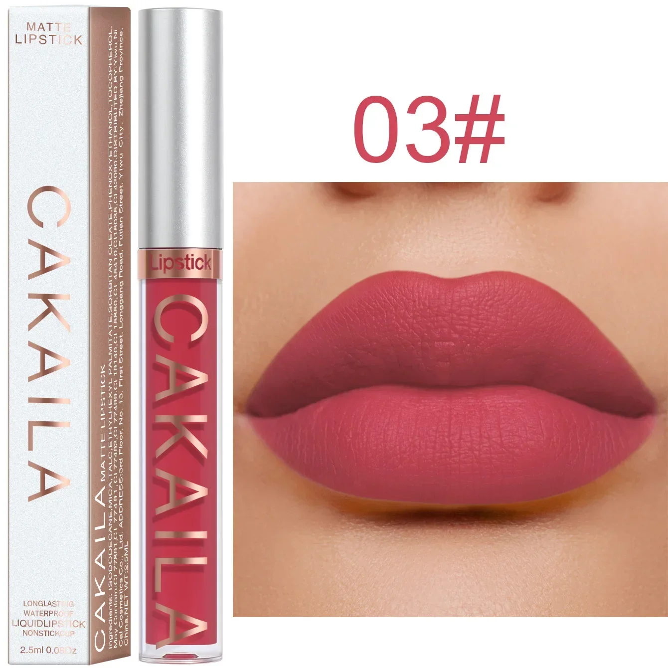 Heallor-Batom Matte de Longa Duração, Mudando a Cor Impermeável, Copo Antiaderente Lip Glaze, Lápis de Lábios, Cosméticos Femininos, 18 Cores