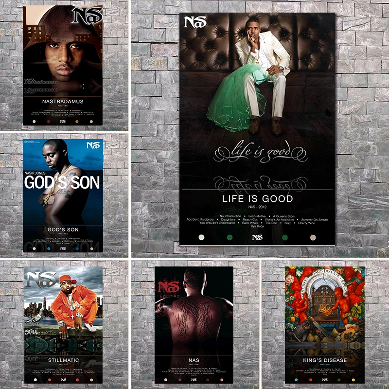 Popular Rapper Singer N-NAS Posters Music Album Cover Modern Prints Canvas Painting Wall Art Pictures Home Living Room Decor