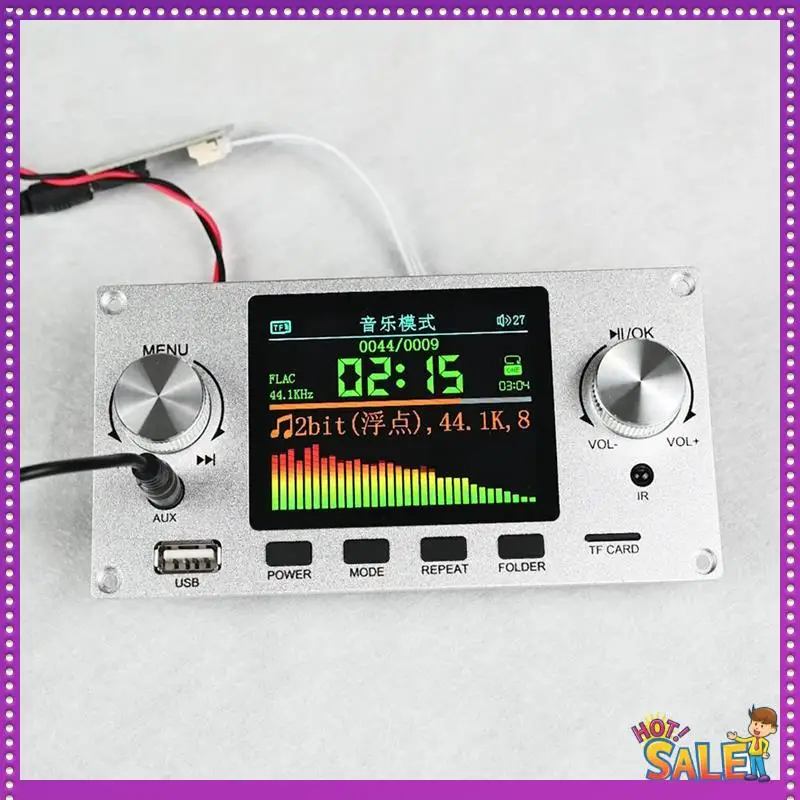 

AA87 2.8 Inch Color LCD MP3 Color LCD MP3 Stereo Audio 5.3 Stereo Audio FLAC WAV APE Decoding Suitable Forcar Silver
